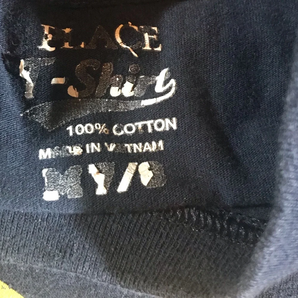 Vintage Y2K Graphic Tee Rock Navy & Yellow